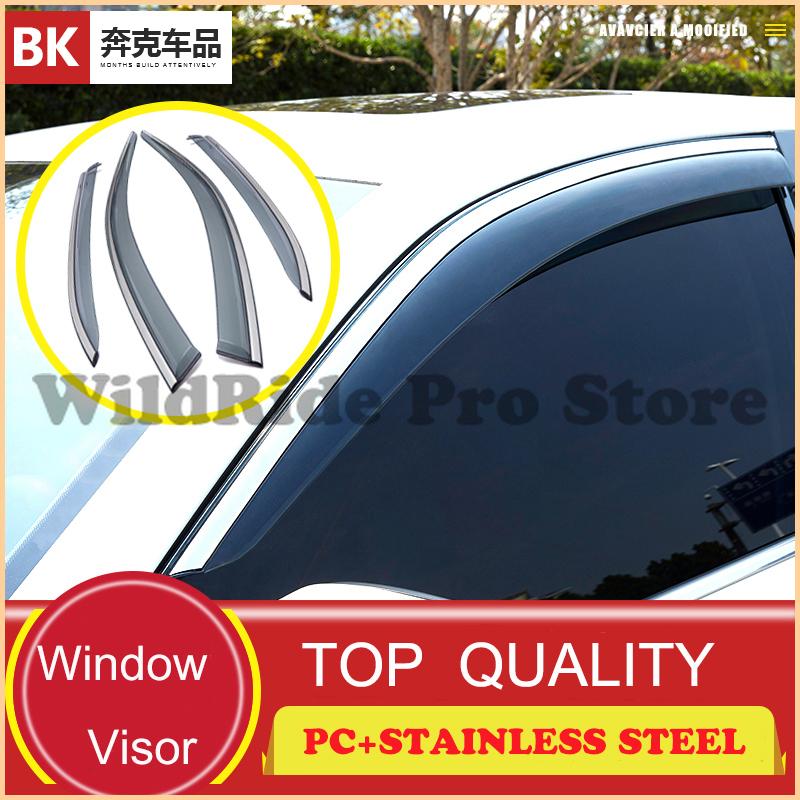 1 Set Rain Guards Suitable for Jeep Wrangler JL 2007-2017 Vent Window Visor Car Window Deflectors Rain Sun Vent Shade Rain Guard