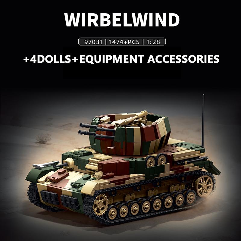 Heavy Tank Destroyer Armored Vehicle Building Blocks Model Kit DIY Bricks Collection Educational Toy Gift For Children Boys