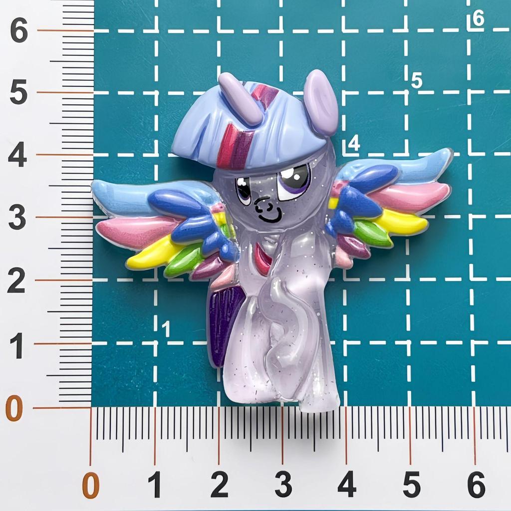 Anime Luminous My Little Pony Resin Accessories DIY Cream Glue Phone Case & Fridge Sticker Pack