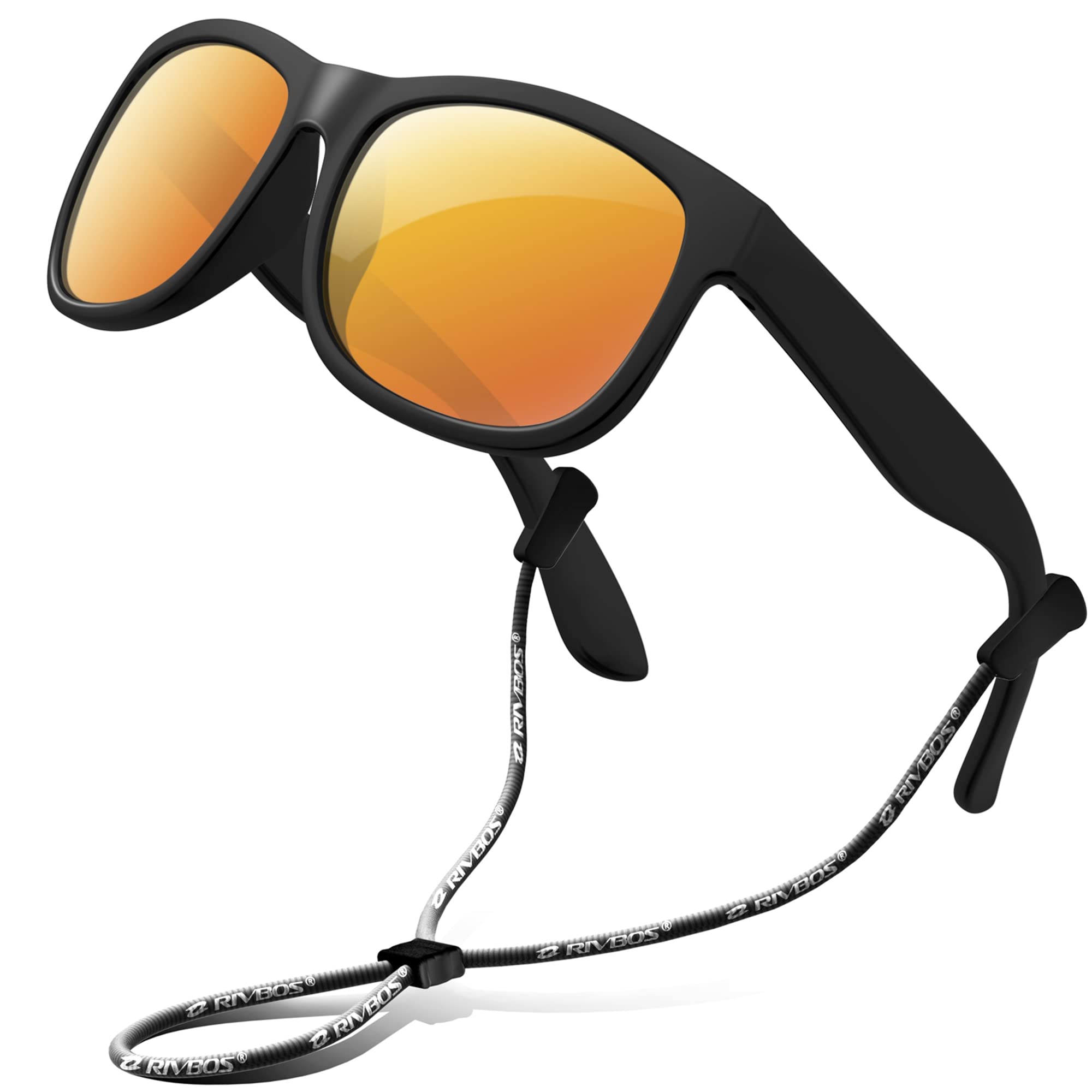 

Солнцезащитные очки RIVBOS RBK023 с поляризованными резиновыми линзами с УФ-защитой и зеркальным покрытием, детские, оправа, защита, (Черное издание)