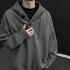 American Retro Hooded Sweater Men's Winter Thickened with Pullovers