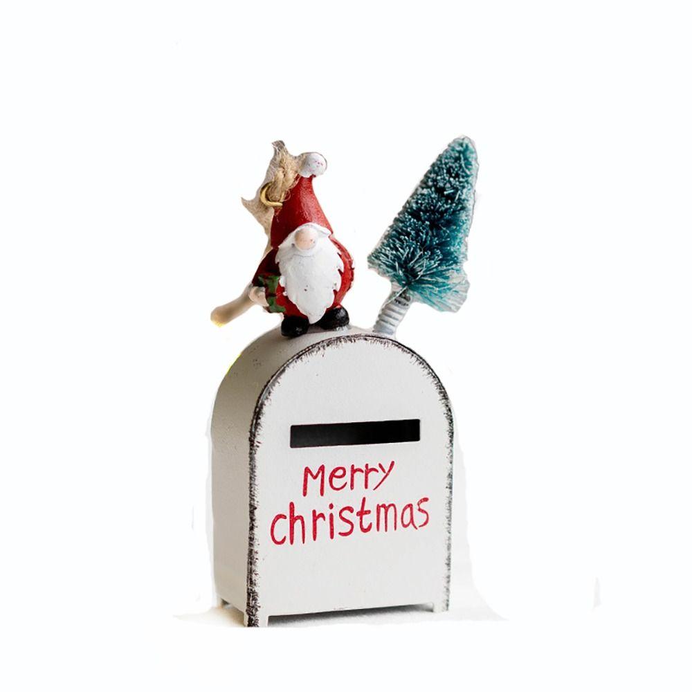 Retro Metal Xmas Tree Embellishment Welcome Door Hanging Pendants Santa Claus Cartoon Angel Doll Drop Ornaments Christmas Decor