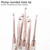Handmade Weaving Craft Tools 7Pcs Colorful Clear Handles Aluminum Crochet Hooks Set 2.0-5.0mm Single Head DIY Knitting Needles