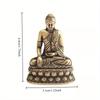 Retro Brass Buddha Sakyamuni Statue Mini Portable Pocket Sitting Buddha Sculpture Home Decor Office Desk Decorations Ornaments