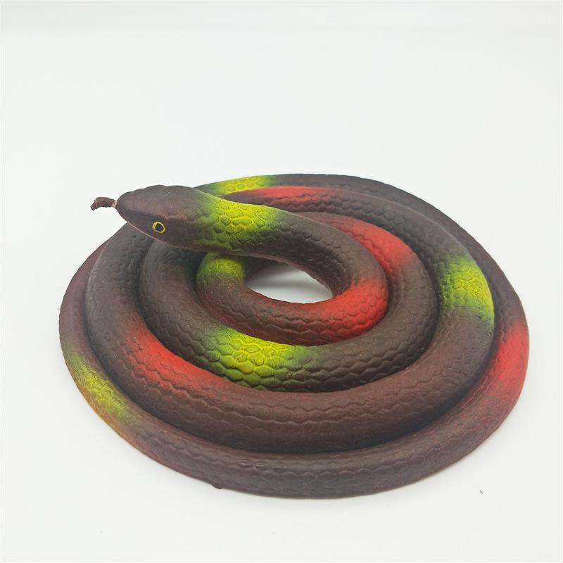 Children's Soft Rubber Toy - Large Green Fake Snake Prank Model