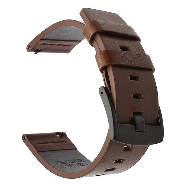Genuine Leather Watch Strap, Universal Fit for Samsung Gear S3/S2, Huawei, Etc. Available In 20mm/22mm, 4 Sizes