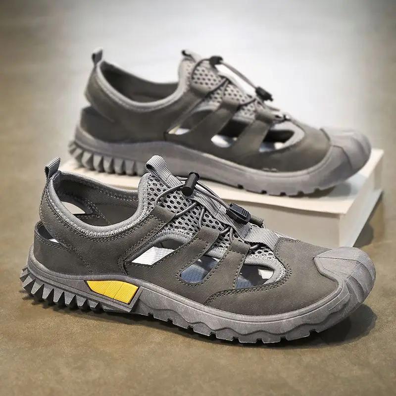 Fashion Hole Shoes Men's Sandal with Platform Sports Summer Sale New Arrival Breathable Outdoor Design 2025 Barefoot Daily Use Male Shoe