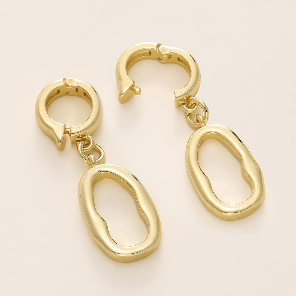 1pcs/lot 14/18K Gold Color Plated Metal Copper Necklace Clasp Connectors for DIY Jewelry Making Necklace Bracelet Accessories