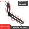 Black Stainless Steel Adjustable Angle Code Long Hole Activity 90 ° Right Angle Furniture Fixer L-shaped Shelf Bracket Connector