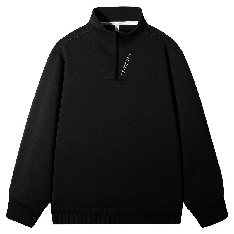 Men s Retro Half-Zip Hoodie: Warm and Versatile Outerwear for Autumn/Winter 4XL