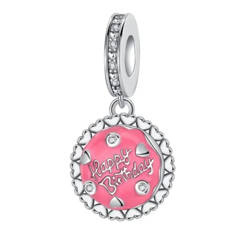 Ny Koppar Rosa Blomster Hängande Berlock Fjäril Hjärta Blomma Ros Fågel Pärla För Halsband Diy Armband Fint Smycke