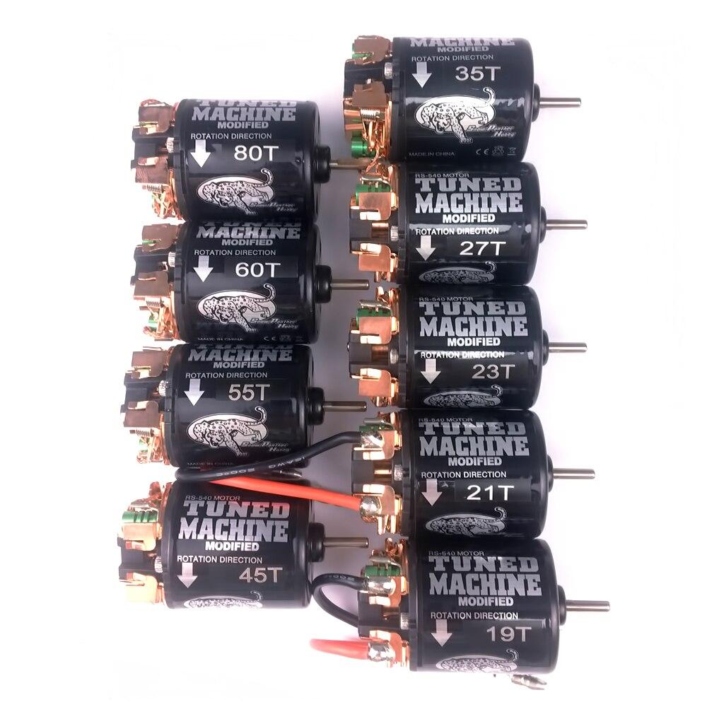 

540 водонепроникний щітковий двигун 19T 21T 23T 27T 35T 45T 55T 60T 80t для гусеничний RC SCX10 4WD D90 TRX4 80T