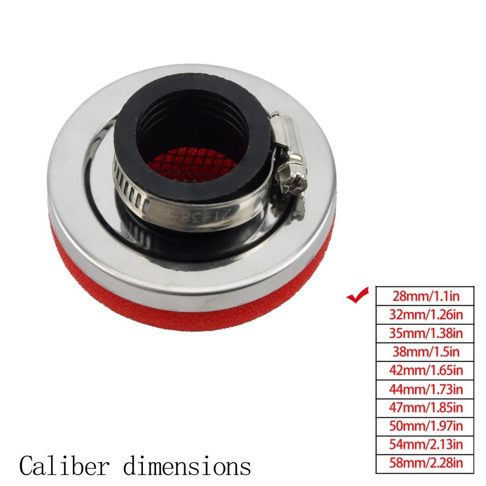 Sponge Material Sponge Filter Red Color Air Cleaner High Flow Intake Pipe Scooter Refit