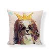 Cartoon Cute Dog Oil Double-Sided Printed Pillow Cover Short Plush Suitable Living Rooms Bedrooms Sofas Throw Cushion Cover