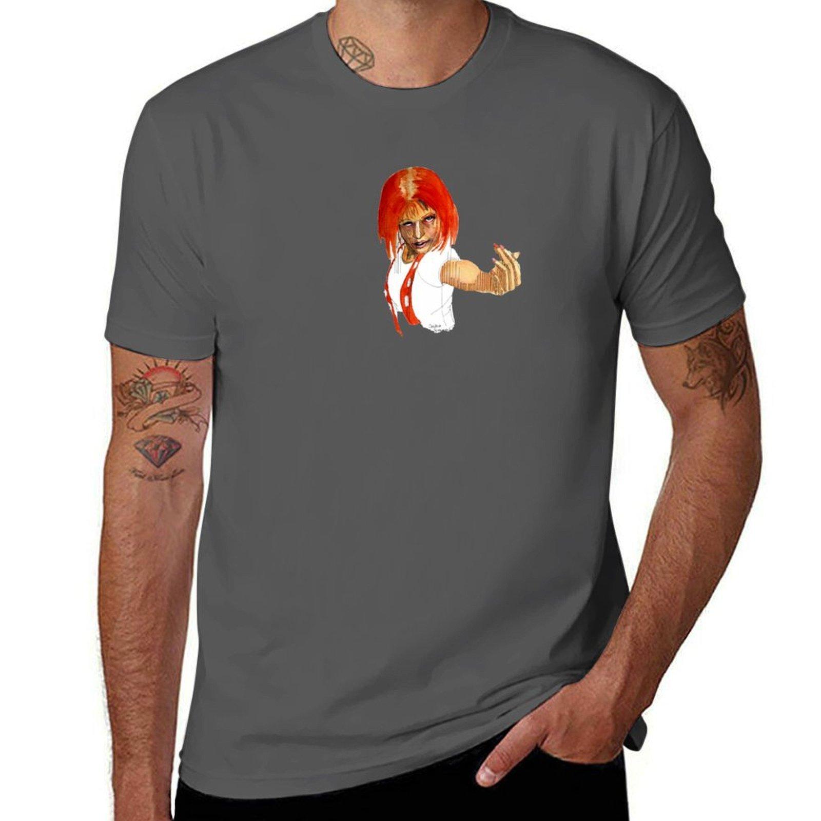 

Leeloo 5th Element by Anitra Simmons T-Shirt man t shirts for men casual black cotton t-shirt plain for man package T-Shirt 4XL