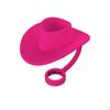 4 Pieces Straw Covers Cap Cowboy Hat Shaped Silicone Dust Plug for Camping