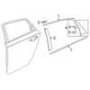 LH+RH Rear Door Pillar Garnish 72761TVAA02, 72721TVAA02 For Honda Accord 2018-22