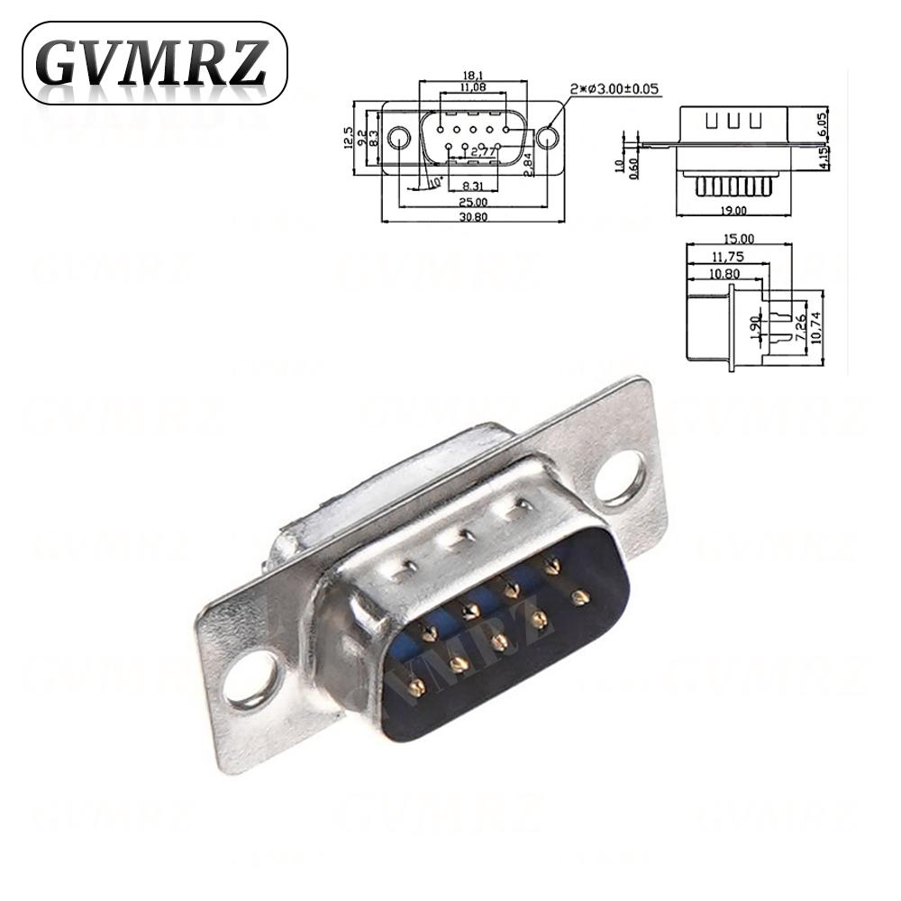 5PCS RS232 DB9 DB15 DB25 DB37 Connector Serial VGA Male Female Solder Type Plug D-SUB Male Plug Socket Connector