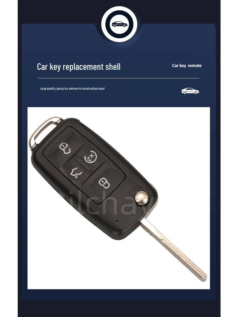 Volkswagen 4/5-Button Key Shell for Tiguan, Golf, Sagitar MK6, Polo Remote Key