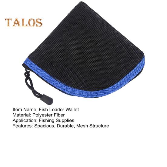 Brieftasche für Fliegenfischer-Vorfach, schwarzes Netzgewebe, Tasche für Vorfachschnüre, Aufbewahrungstasche für Salzwasser- und Süßwasserfischen