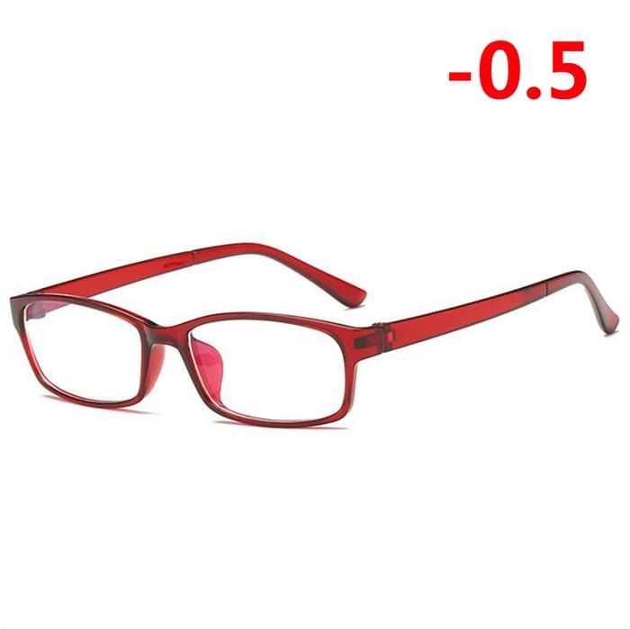 Black Frame Anti-Blu-Ray Square Nearsighted Eyeglasses Women Men Plastic Minus Degree Prescription Glasses -0.5 -1.0 To -6.0