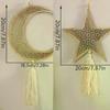 1/2pcs Ramadan Wooden Hanging Ornament Moon And Star Hollow Wall Decor With Tassel Eid Mubarak Muslim Decor Ramadan Kareem Gift