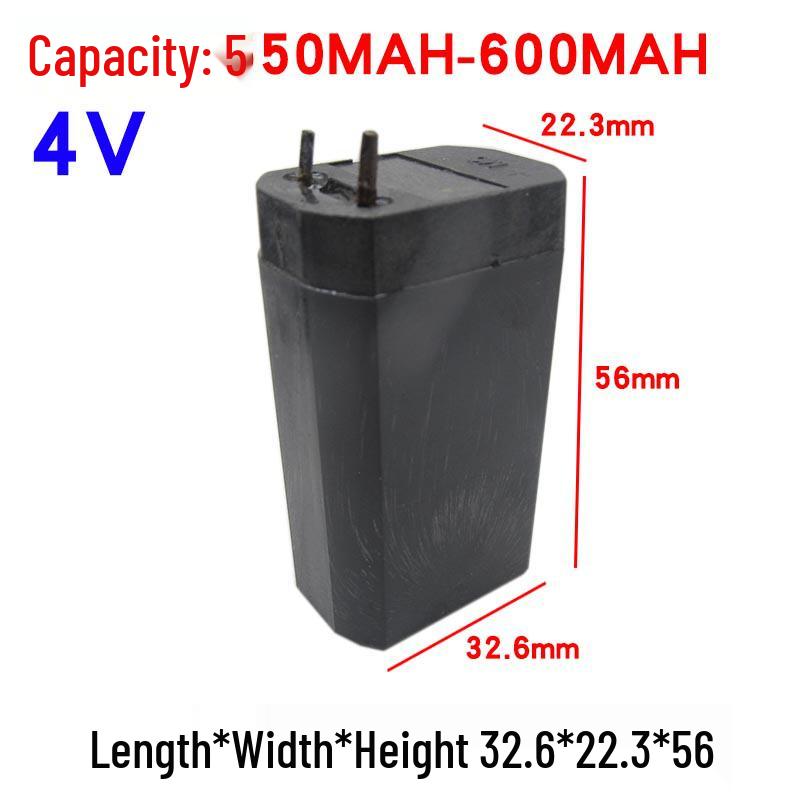 Rechargeable 4V Lead-Acid Battery Electric Mosquito Swatter, LED Desk Lamp, Headlamp, Flashlight - Black