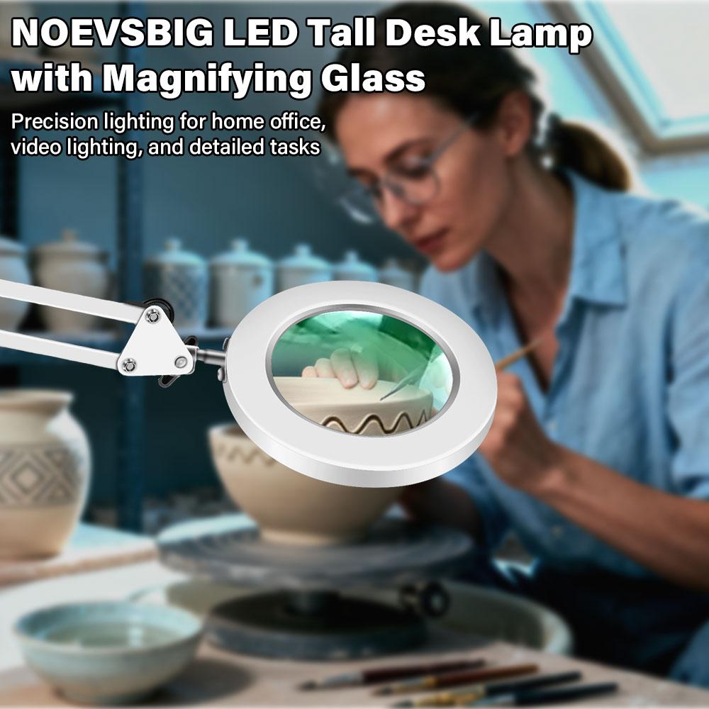 72LED Magnifying Glass  Three Stage Folding 8X Illuminated Magnifier USB for Soldering Iron Repair/Table Lamp/Skincare Beauty