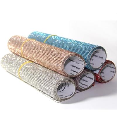 Bling Bling Automotive Interior Stickers Skleněné krystaly DIY Dekorační nálepka pro auto Mobilní telefon Tlačítka notebooku Domů