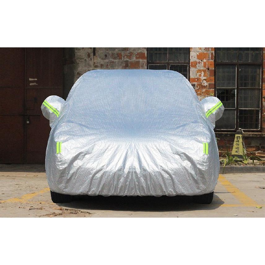 Universal 3 Layer Car Cover Waterproof All Weather UV Protection Windproof Outdoor Full Car Cover Fit Hatchback Sedan SUV MPV