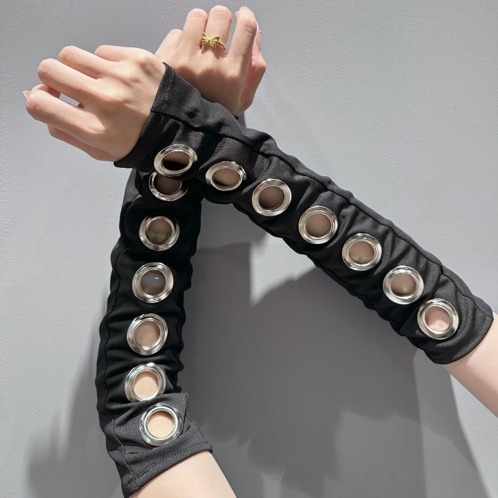 Gothic Fingerless Gloves Buckle Punk Style Sleeves New Street Dance Sleeves Motorcycle Riding