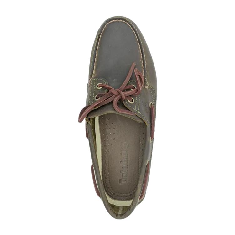 Timberland Classic Boat Comfortable Fashion Classic Boat Shoes Lightweight Low-Top Casual Shoes Men Sneaker Olive-Green 0A4187