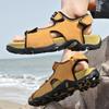 2025 Neue Reise Herren Wanderschuhe Klassische Herren Leder Sommersandalen Rutschfeste Römersandalen Hausschuhe Outdoor Strand Turnschuhe