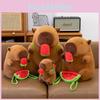 Wassermelonen-Creme-Eis-Capybara Plüschtier mit transparentem Rucksack Puppe Tier