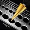6/7Pcs 4-12mm 4-20mm 4-32mm Step Drill Bit Set Anti Rust Quick Change Bits Set  Wood Drilling