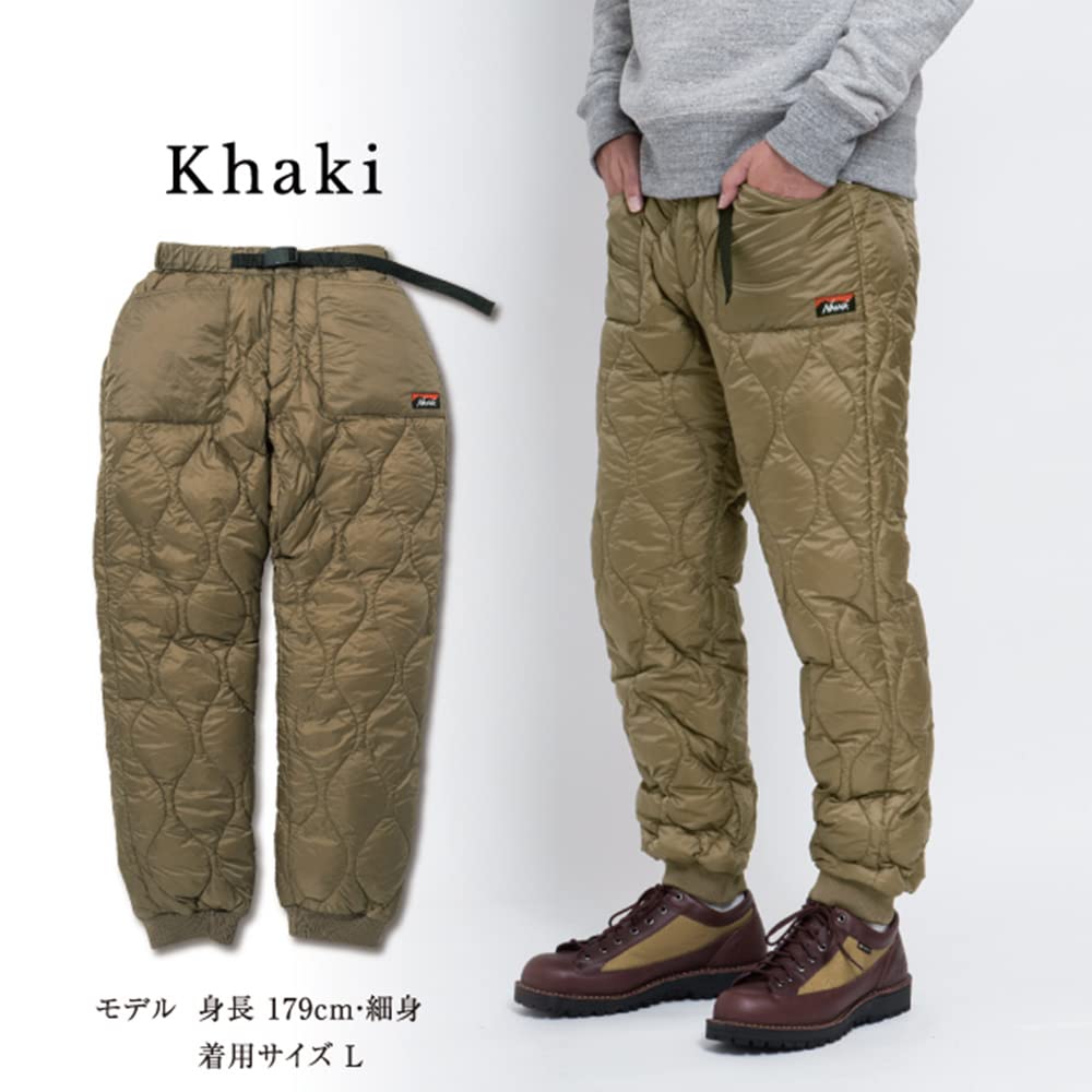 Quilted Down Custom Model [NANGA] Pants, (KHAKI, XS)