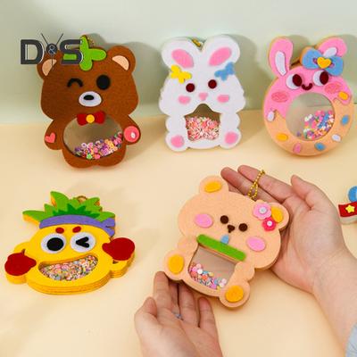 1 Set Cartoon-Tierpuppen-Nähset, DIY, handgefertigt, Vliesstoff, Tier-Hängedekoration, Basteln, Nähset, Anfänger, Kleinkinder, Jungen, Mädchen, Geschenk