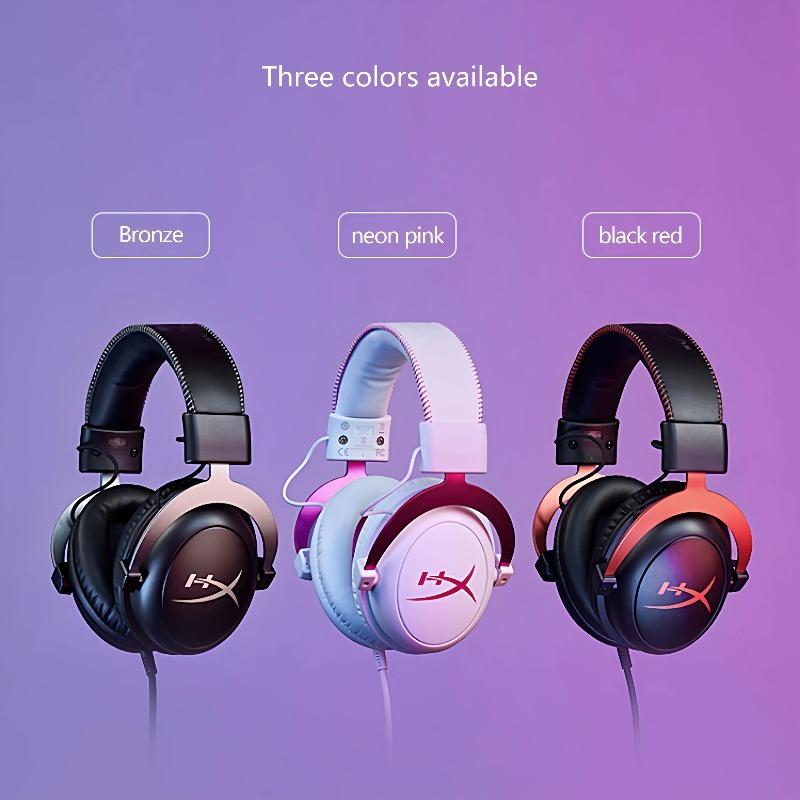 HyperX Cloud II Gaming Headset Hi-Fi 7.1 Surround Sound/Detachable Mic/USB Sound Card for PC PS Cloud 2 Wired Gaming Headphone