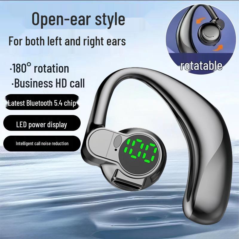 

S03 Waterproof Bluetooth 5.4 Ear-Hook Earphones with Noise-Cancelling, Rotatable Stereo Sound, and Ultra-Long Battery Life