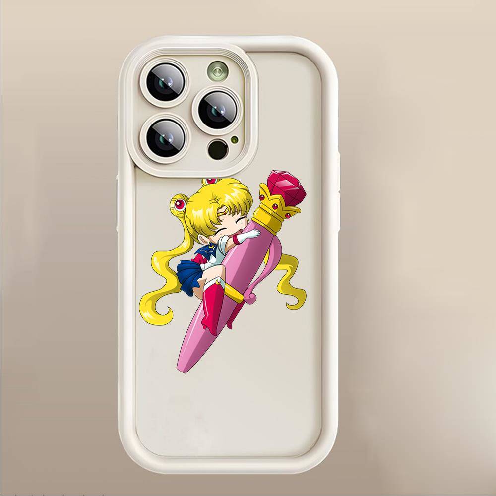 D-41 Cute Sailor Moon  Case for iPhone 15 14 13 12 8 Plus Samsung S24 S23 Ultra A04S A05S Huawei P40 P50 P60 Nova 11 Pro Max OPPO A17K Reno 10
