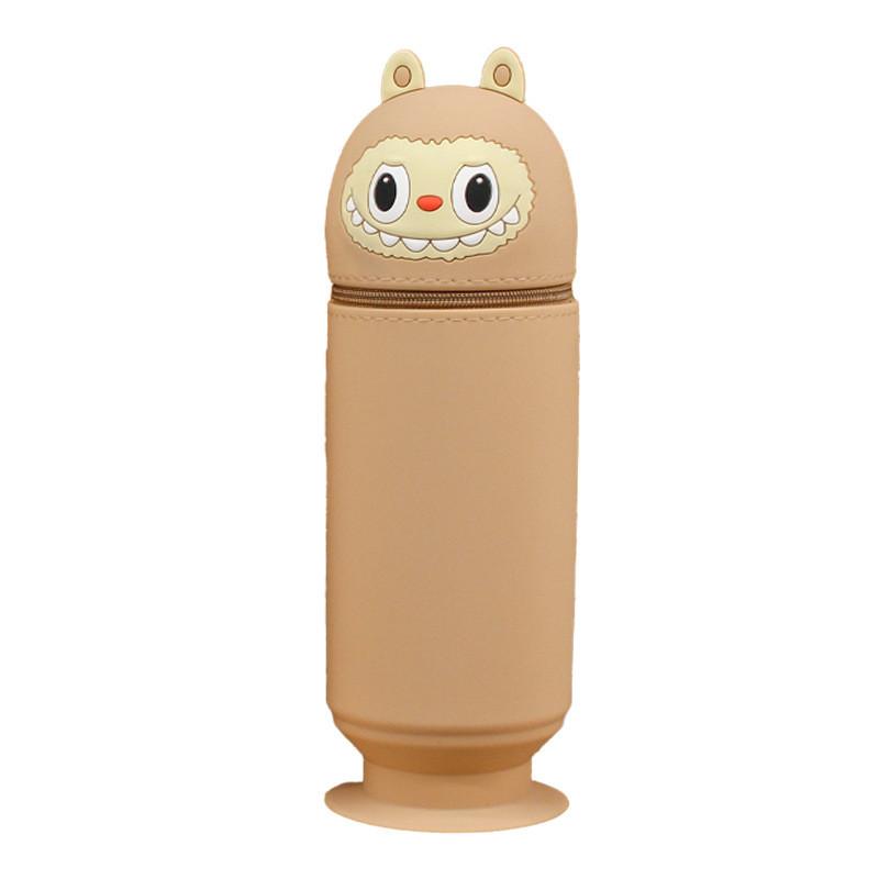 Cute Cartoon Silicone Pencil Case With Expandable Foldable Storage For Students And Kids
