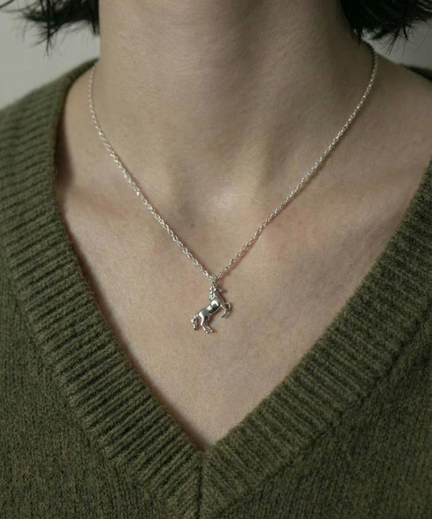 Chalangsi Lucky Unicorn Horse Necklace 925 Silver