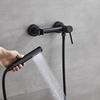 Chrome Black Brass Faucet Bidet Portable Sprayer Bathroom Toilet Bidet Hot Cold Mixer Water Valve Jet Set Hygienic Shower Gold