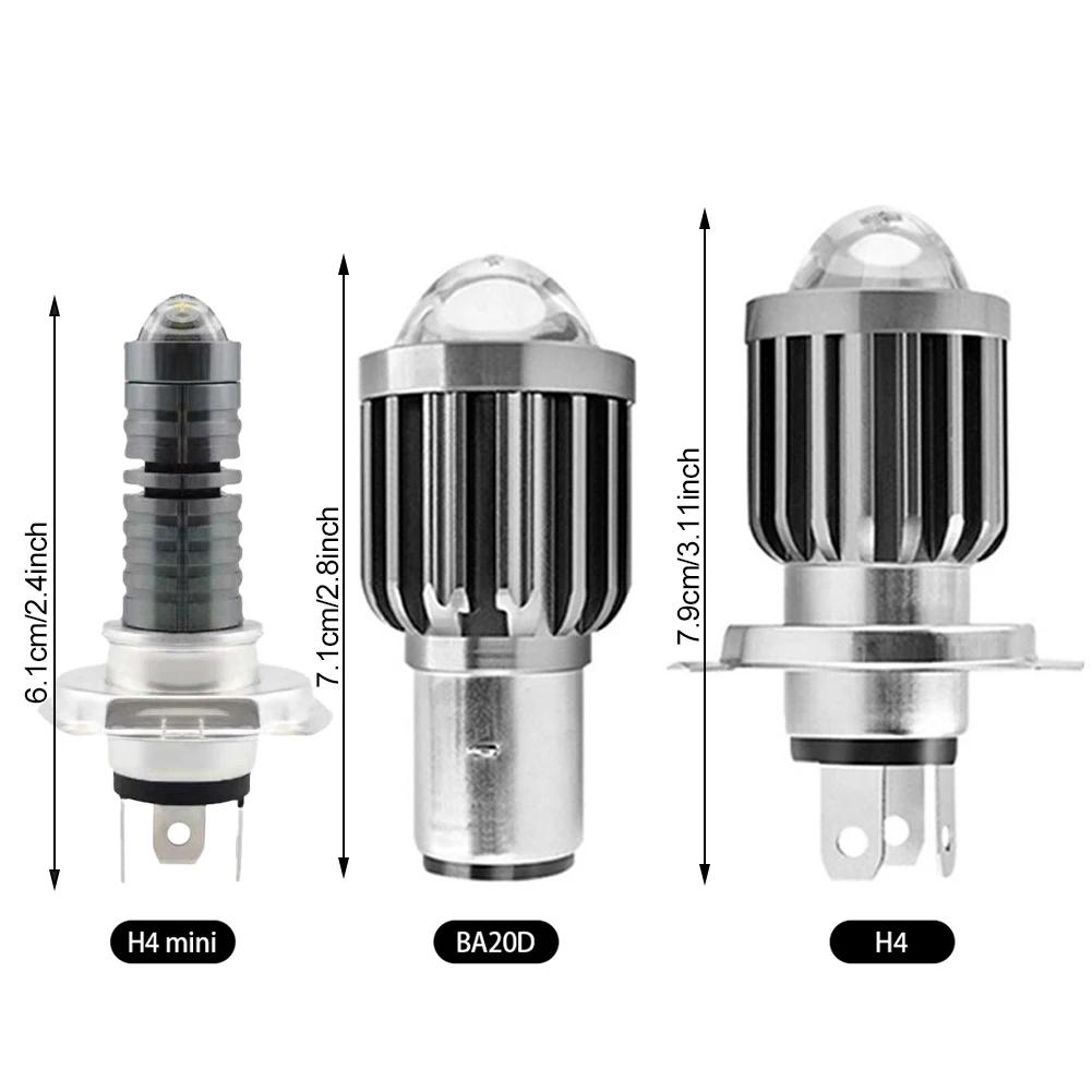 High-brightness Motorcycle Headlight H4 H6 12V Aluminum Alloy LED High/Low Beam Led Bulbs 2000LM Super Bright Scooters Fog Lamp