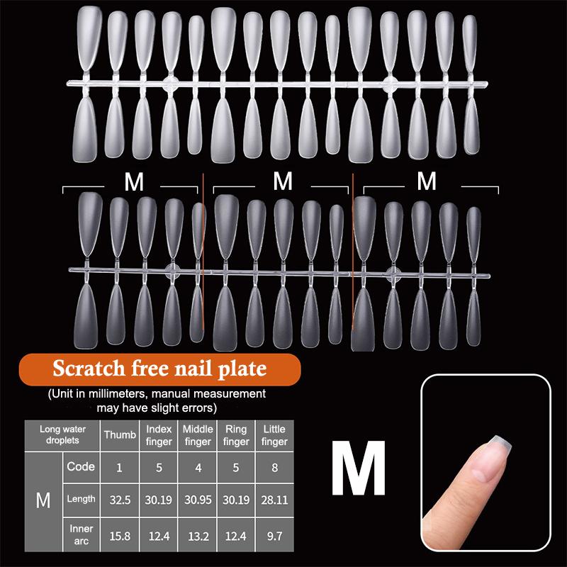 100pcs Press On Nail Tips Full Cover Ultra-Thin False Nails Patches Gel Nails Extension System Clear Fake Nails Art Accessories