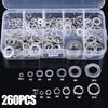 Stainless Steel Spring Lock Washers Metal O Rings Flat Gaskets Set Fasteners Hardware Assortment Kits M2 M2.5 M3 M4 M5 M6 M8 M10