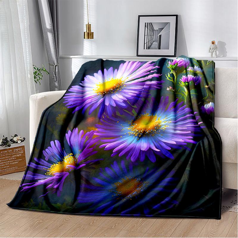 HD Pretty Flower Daisy Rose Chrysanthemum Blanket,Soft Throw Blanket for Home Bedroom Bed Sofa Picnic Travel Cover Blanket Kids
