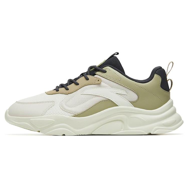 

Anta Textile, Synthetic Leather Comfortable Cushioning Breathable Low top Sports Casual Shoes Men s White Green 112248891-4 43