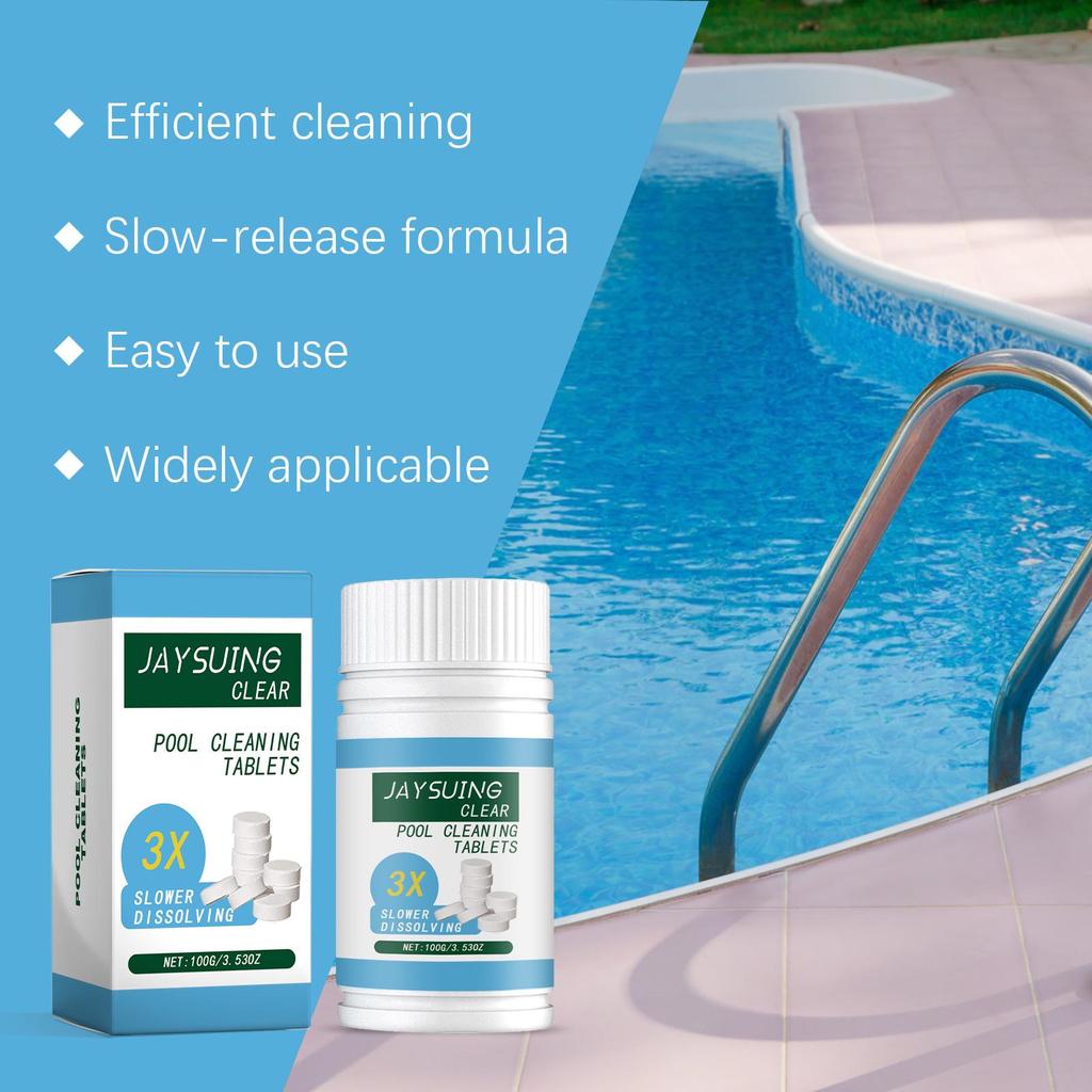 Pool Clean Chlorinated Effervescent Tablets Pool Clean Instant Water Treatment Effervescent Chlorine Tablets