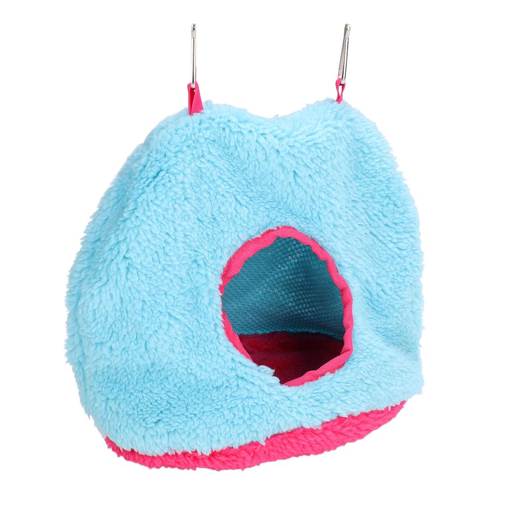Bird Hanging Nest Plush Winter Parrot Hammock Warm Nest House for Pet Bird Parrots ParakeetBlue